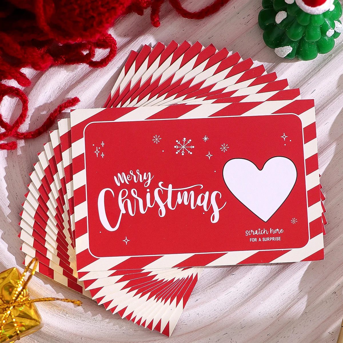 10 Stück/20 Stück Kreative Glückskarten zum Thema Frohe Weihnachten, Niedliche Weihnachts-Grußkarten mit Überraschungselementen – Detail 3