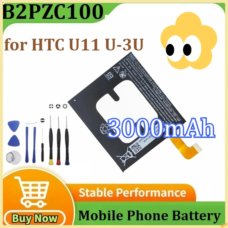 

2025 Years B2PZC100 Battery for HTC U11 U-3U Replacement Li-ion Mobile Phone Batteries 3000mAh+ Tools