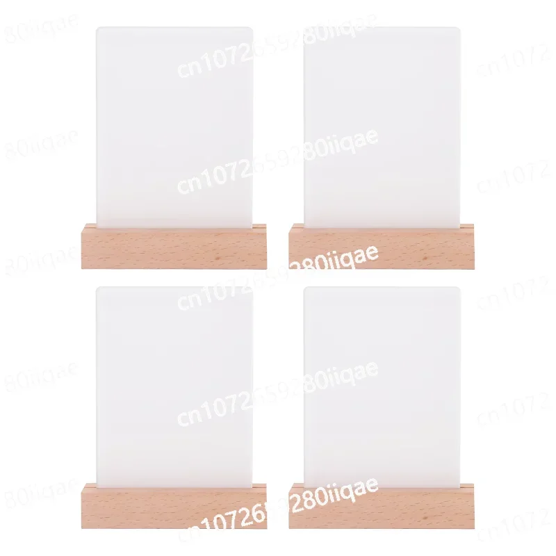 Acrylic Photo Frame Blank Wood Base Light Emitting Diode 3d Night Light Base