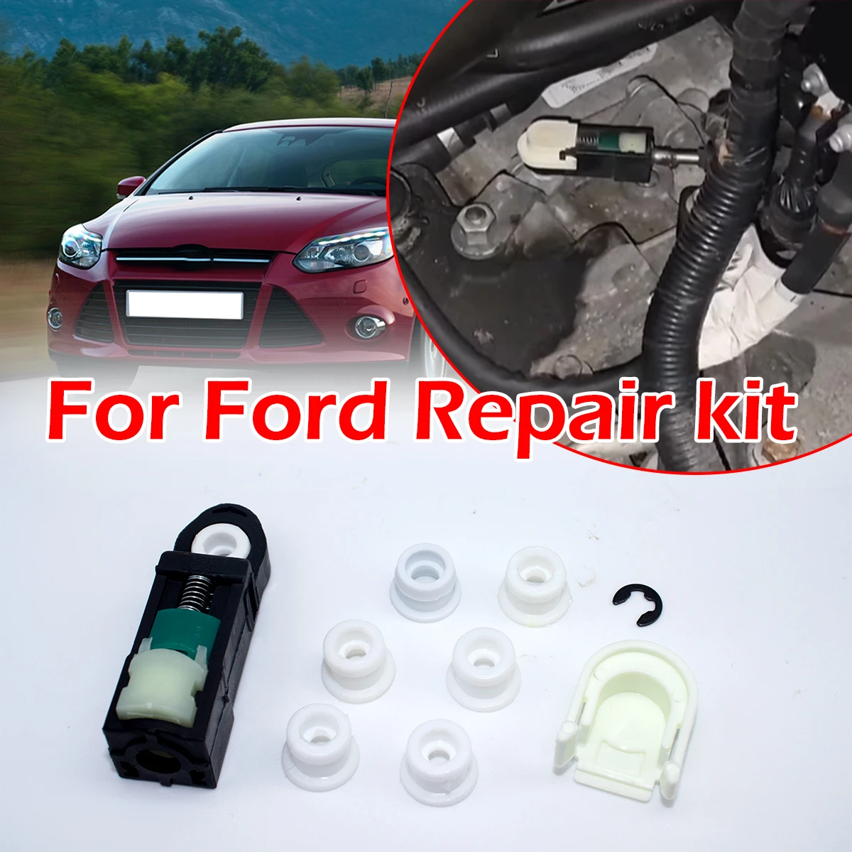 

Gearbox Lever End Linkage Connector For Ford Focus Escape Kuga Shifter Cable Adjuster Body Adapter Selector Buckle Accessories