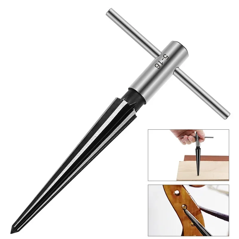 Taper Reamer 3-13mm&5-16mm Hand Metal Reamer Deburring Enlarge Pin Hole Handheld Reamer For Wood Metal Plastic Drilling Tools