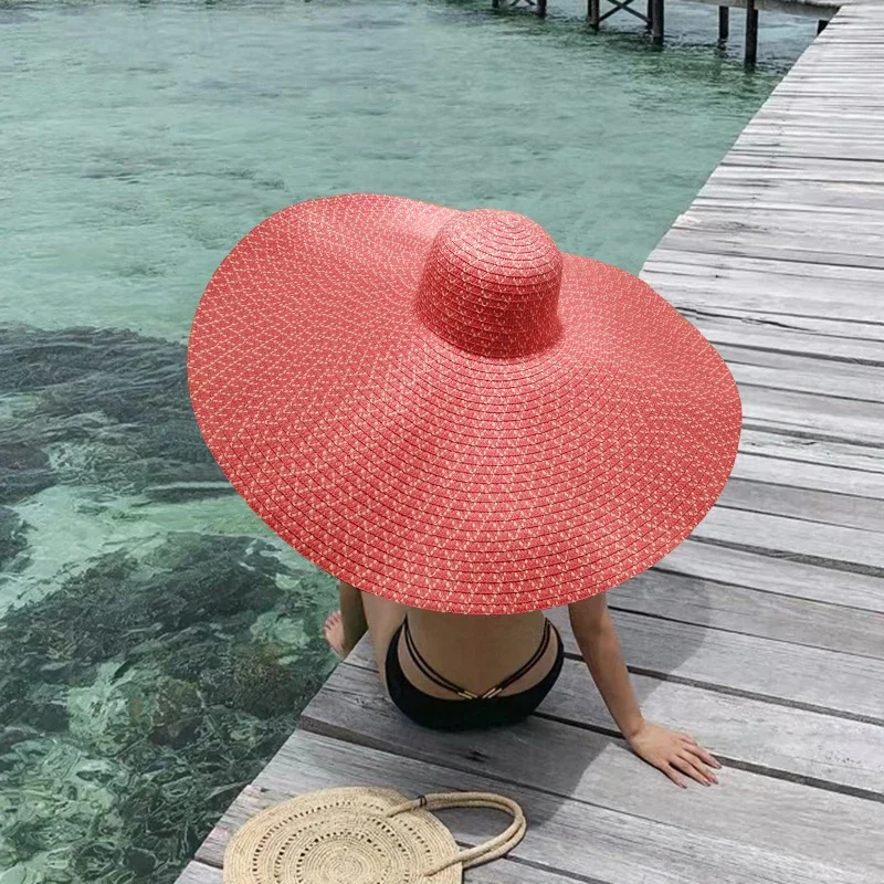 Multicolor Summer UV Protection Sunscreen Foldable Large Straw Hat Wide Brim Beach Hat New Floppy Breathable Photography Sun Hat