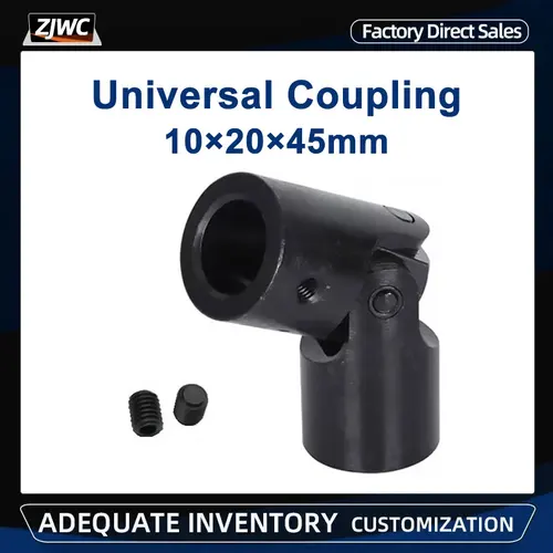 Conector de Motor de acoplamiento de eje de junta Universal individual, junta en U de dirección DIY, junta de eje de 10x20x45mm para piezas CNC, 1 ud.