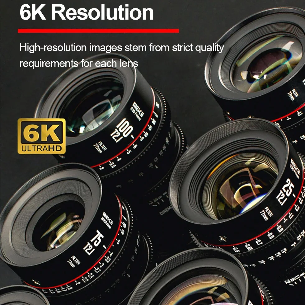 MEIKE Prime 12 مللي متر T2.5 18 مللي متر 25 مللي متر 35 مللي متر 50 مللي متر 75 مللي متر 100 مللي متر T2.1 Cine عدسة ل سوبر 35 S35 إطار سينما كاميرا كانون EF Arri PL Adapte