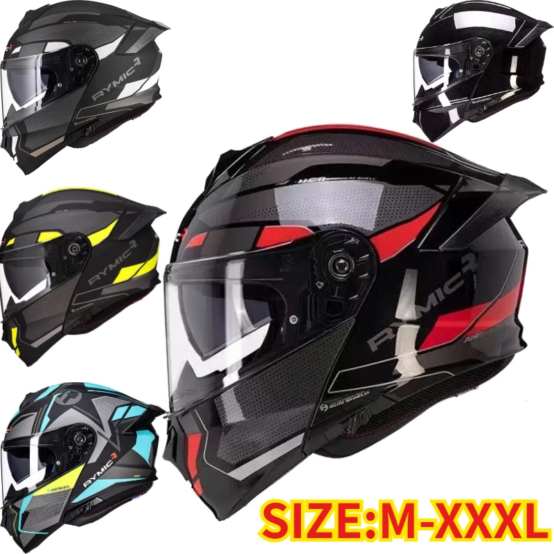 RYMIC Flip Up Modular Motorcycle Helmet, Full Face Moto Riding Safety Helmet, Universal Casco Moto Motorcycle Accessories