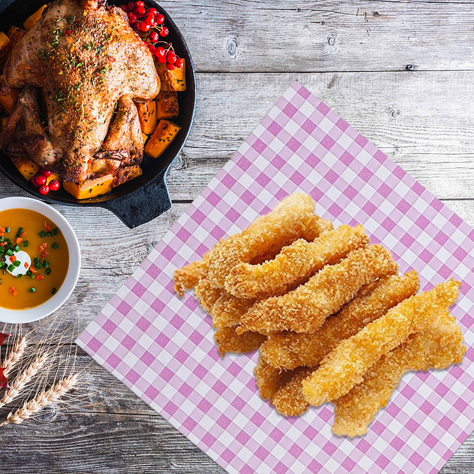 

100pcs Baking Decoration Parchment Paper Colorful Greaseproof Sheets Nonstick Oil Water Resistant For Cake Cookie Sandwich