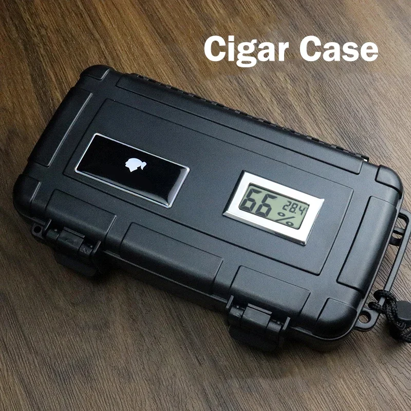 

Portable Cuba Travel Humidor Hold 4-5 Cigar Case Humidor Cigar Accessories in Moisture-proof and Waterproof Sealed Box