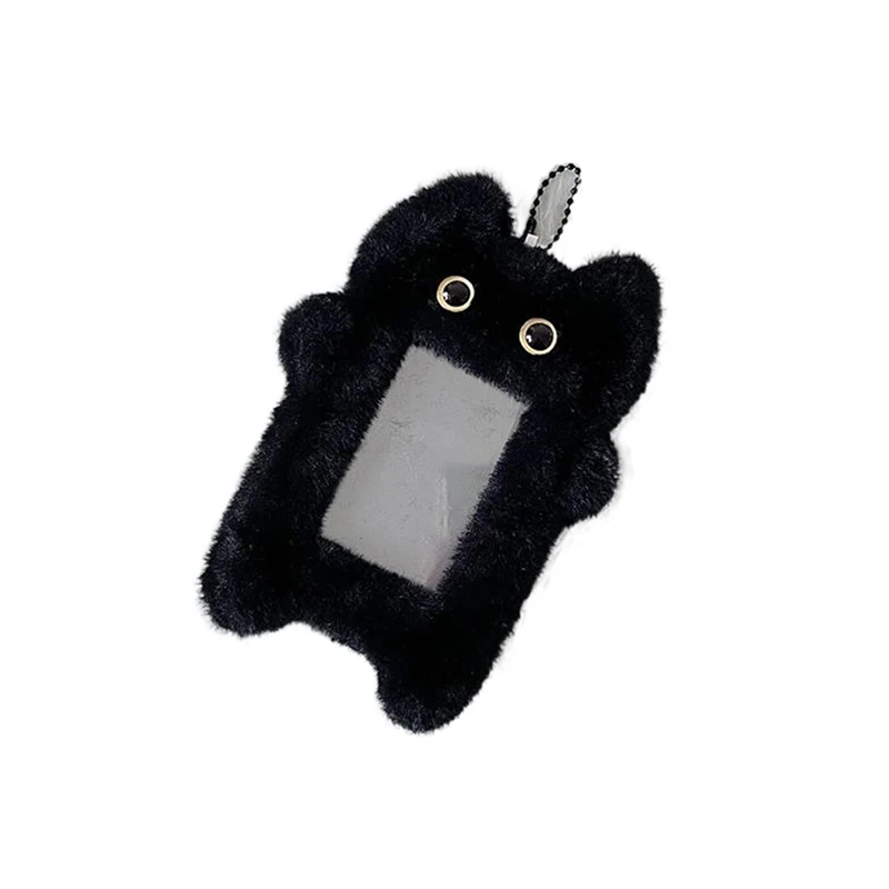 Cute Cartoon Plush Kpop Album Card Holder Bus Card Bank ID Card Protective Display Sleeves Students Bag Pendant Gift