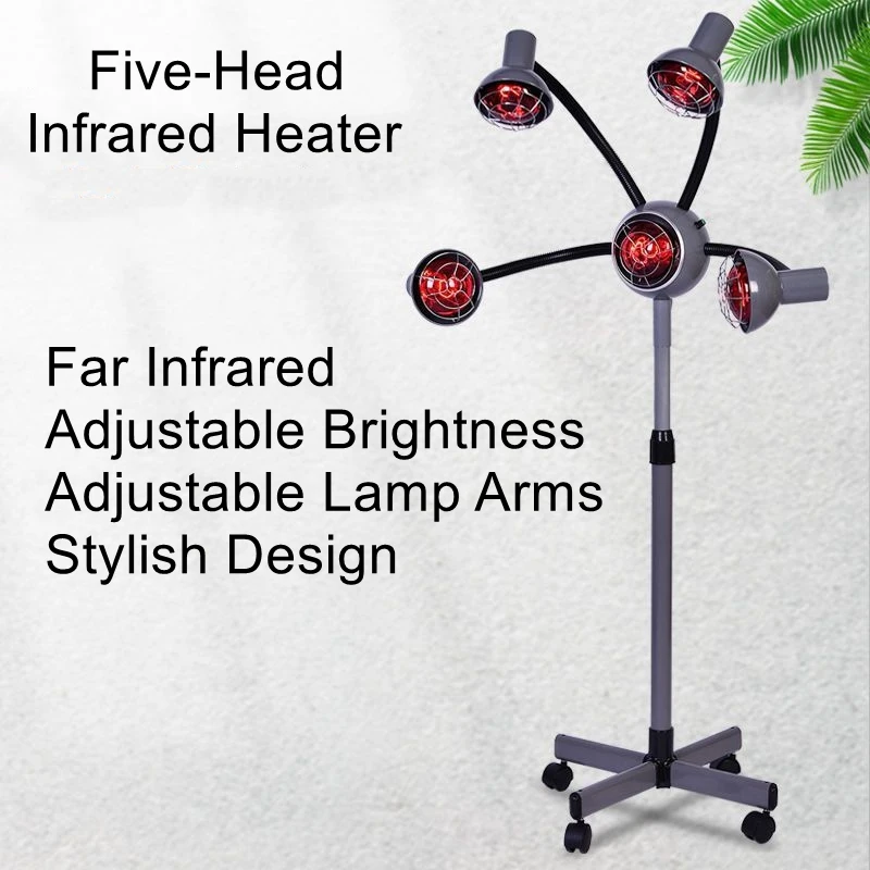 Hair Salon Infrared Five-Head Lamp for Hair Styling, Perming, Setting, Drying, Sunlight Effect, Beauty Treatment, and Heating