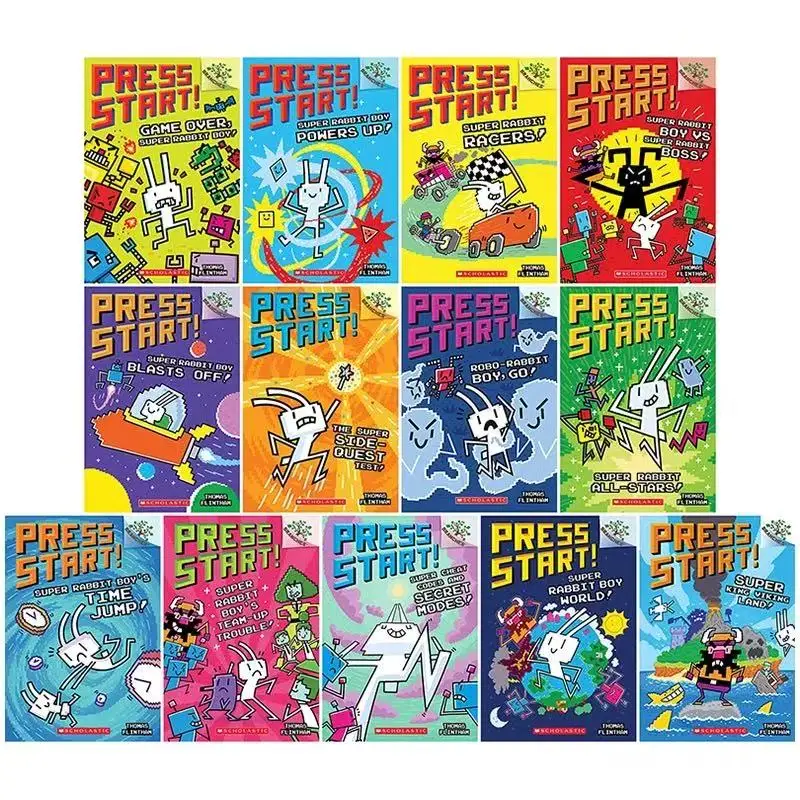 

16 Book/Set Press Start English Story Picture Books for Children Learn English Reading Books for 5-8Year-Old Kids