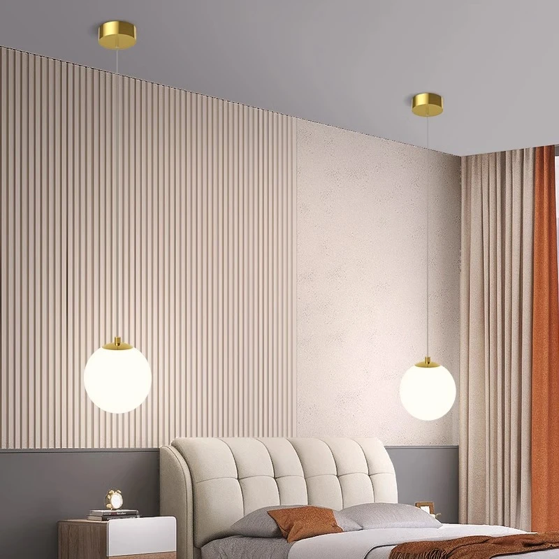 Modern Long Dining Room Chandeliers Glass Ball Lampshade Light Over The Table Kitchen Office Pendant Lamp Home Decor Luminaires image 5