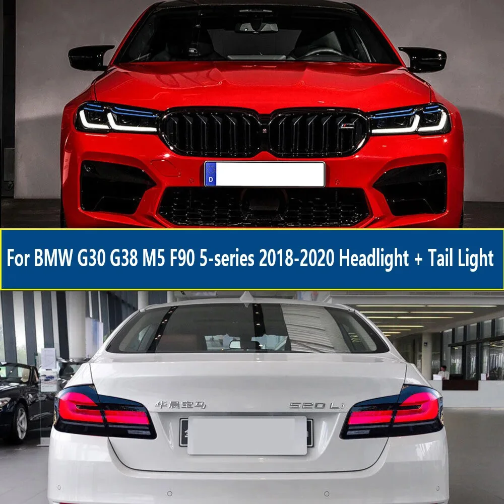 

Car Accessories For BMW G30 G38 M5 F90 5-series 2017-2020 Headlight + Tail Light LED Lamp DRL Signal Plug And Play Daytime