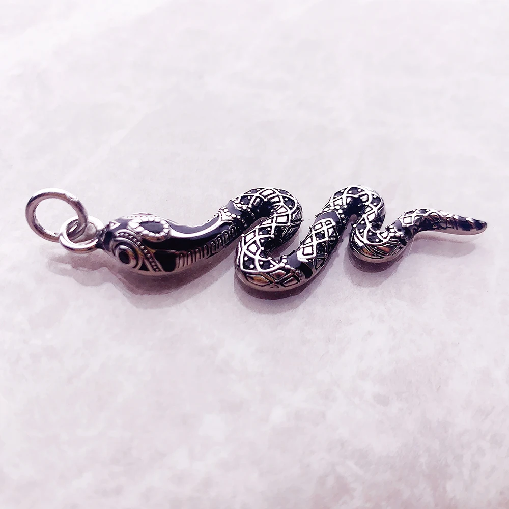 Pendant Black Snake Brand Fashion 925 Sterling Silver Jewelry Europe Vintage Accessories Gift For Woman Men Girls