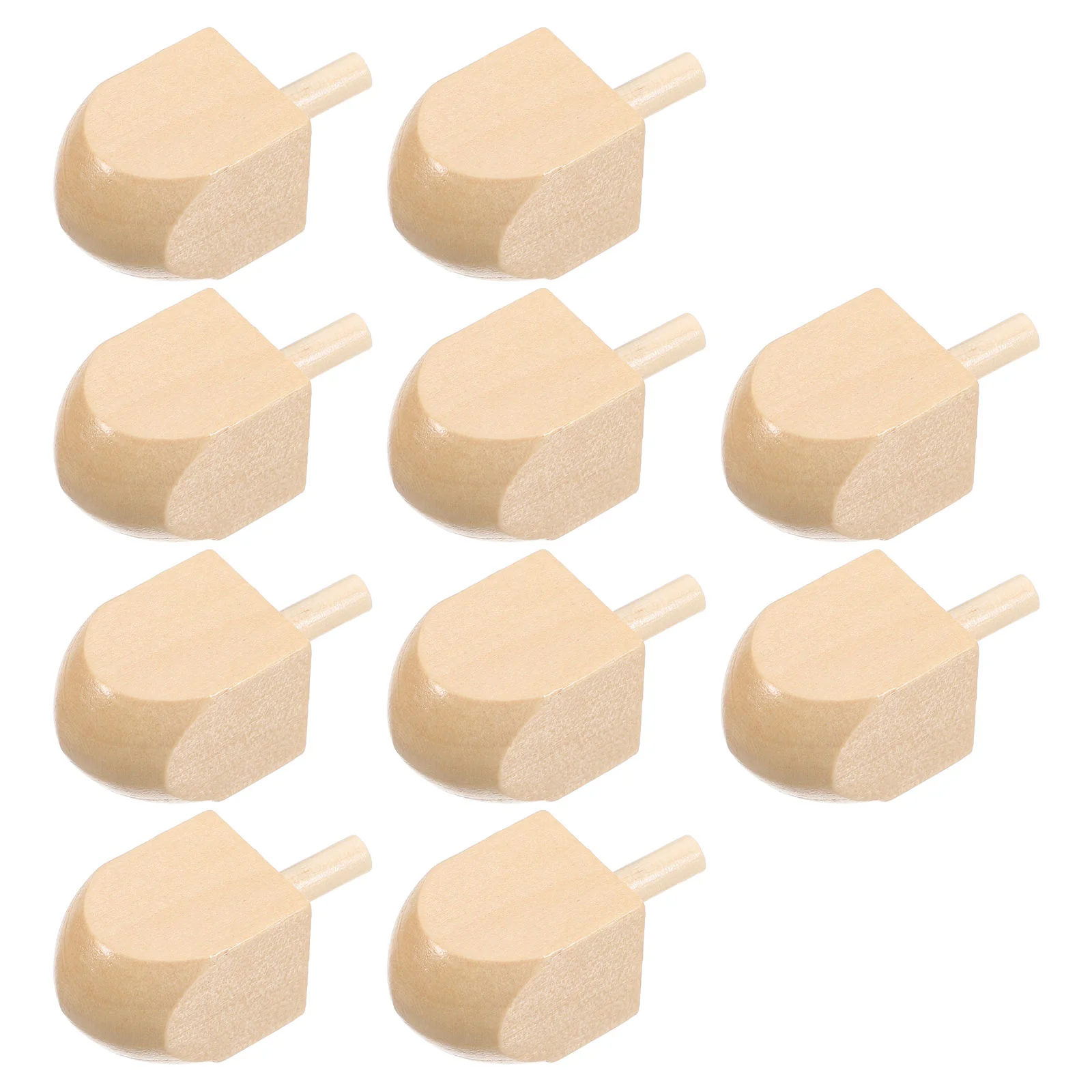 10 Pcs Wooden Spinning Top Large and Small Dreidels for Hanukkah Chanukah Decorations Party Favors Toy Painting Toys