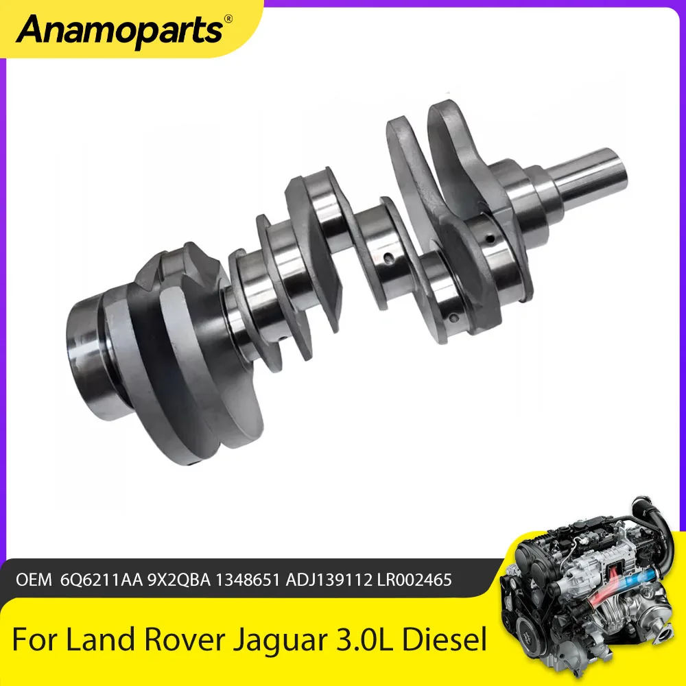 Wał korbowy silnika pasuje do 3.0 L T 306DT Diesel do Land Rover Ranger Sport Discovery L319 L320 L462 L494 Jaguar XF XJ XE 3.0L 3.0T