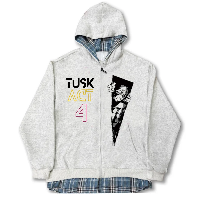 

Jojo's Adventure Hooded Zipper Sweatirt Jaet Cartoon Anime Johnny Joestar Fake Two-Piece Polyester Fabric Student Wear