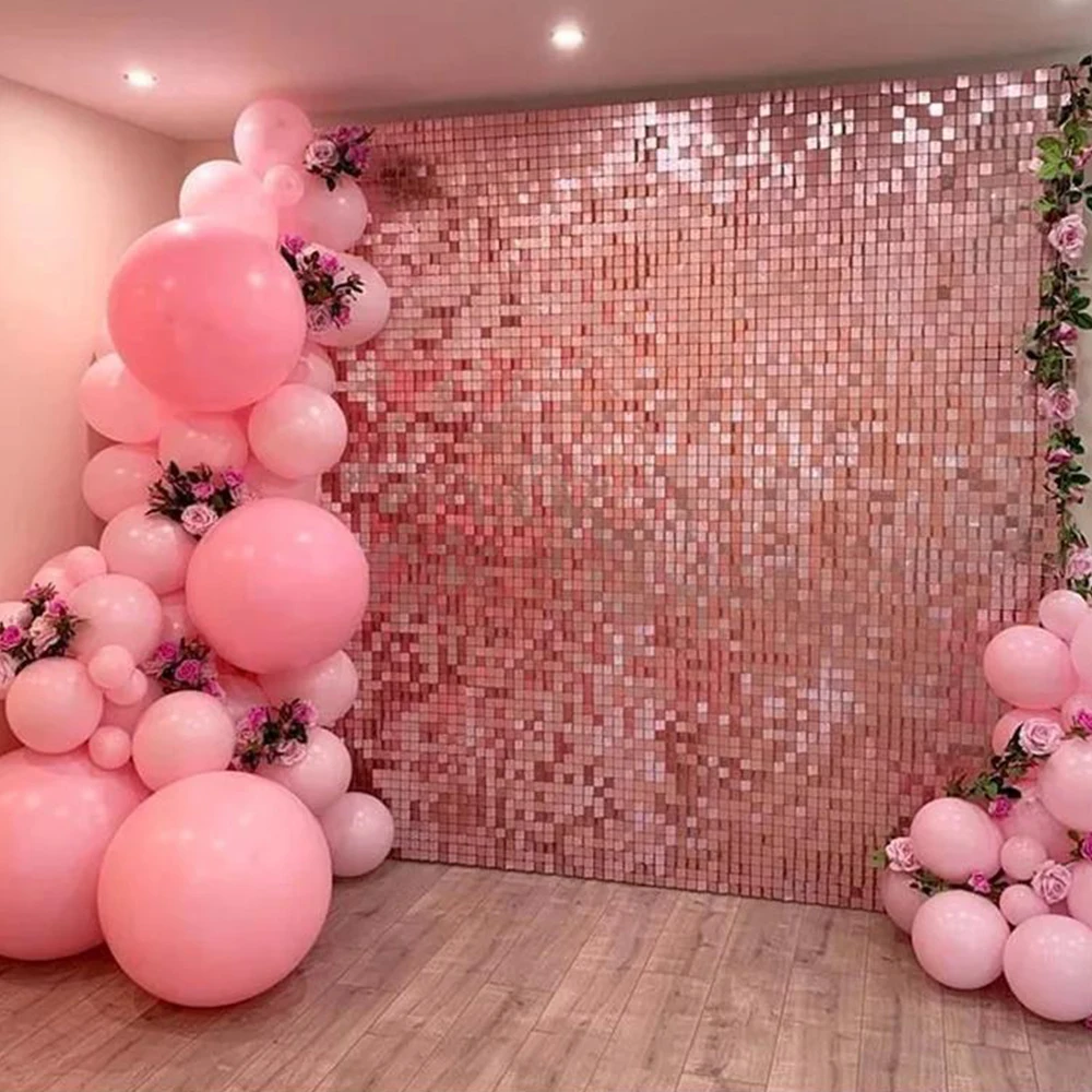 1pc Wedding Decor Sequin Glitter Curtain, Party Backdrop Decoration, Bachelor Party Birthday Party Supplies,Baby Shower
