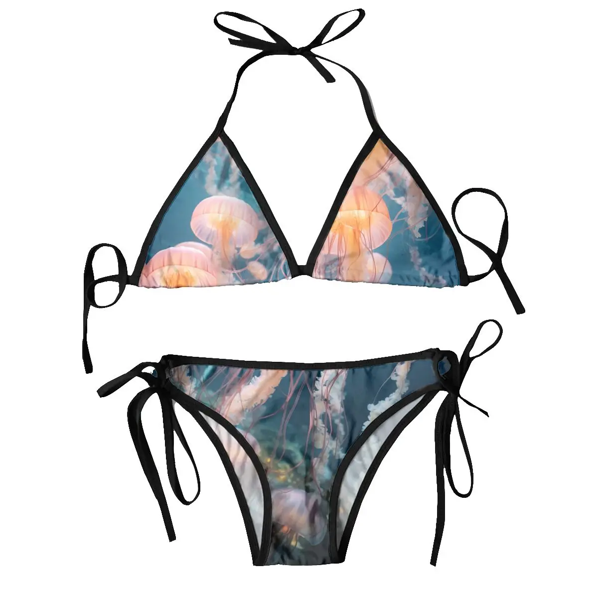 Conjunto de Bikini de dos piezas para mujer, traje de baño de lujo Majestic con diseño de Medusa, 2024