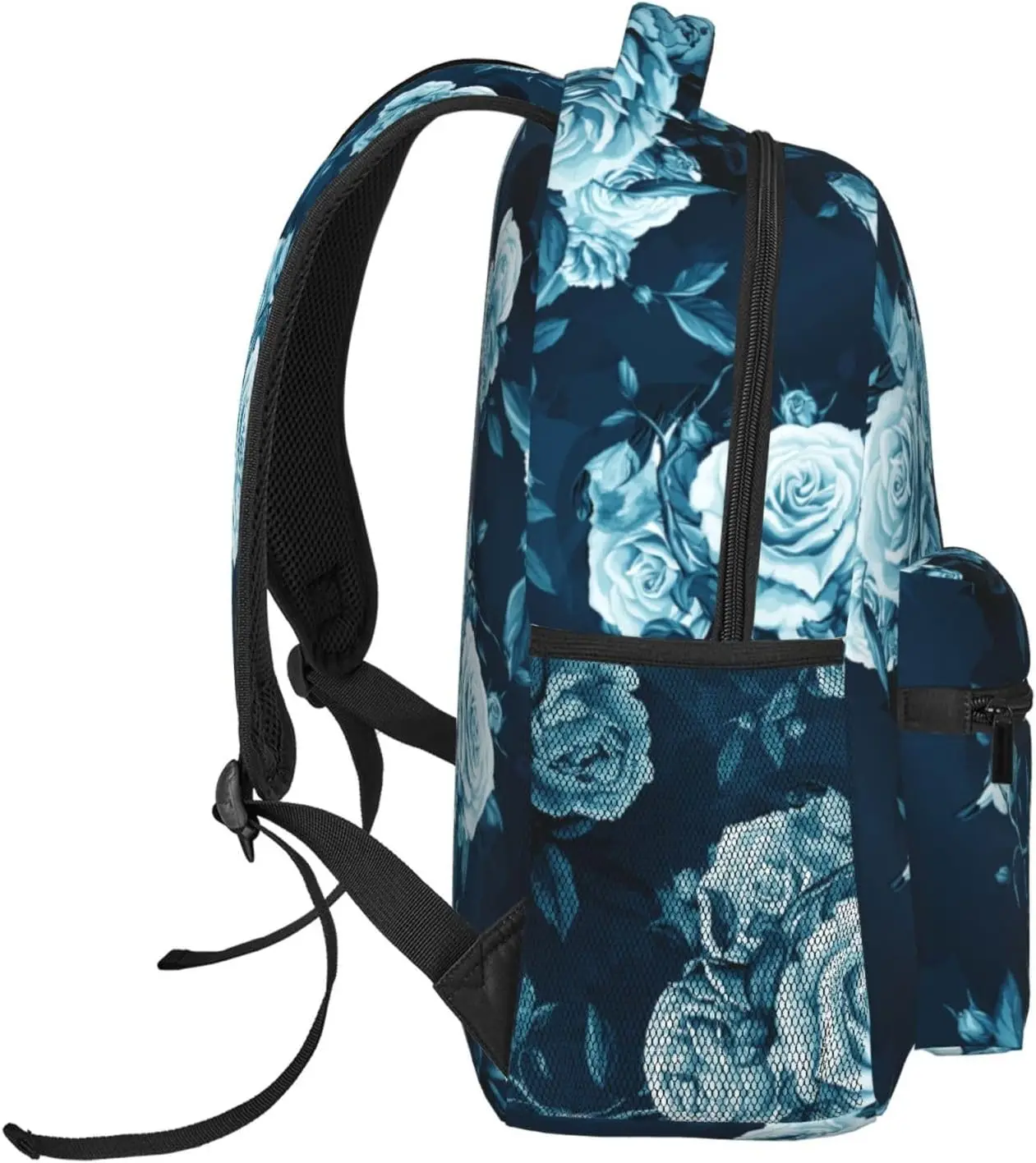 Blue Rose Bird Lightweight Laptop Backpack for Women Men College Bookbag Casual Daypack Travel Bag