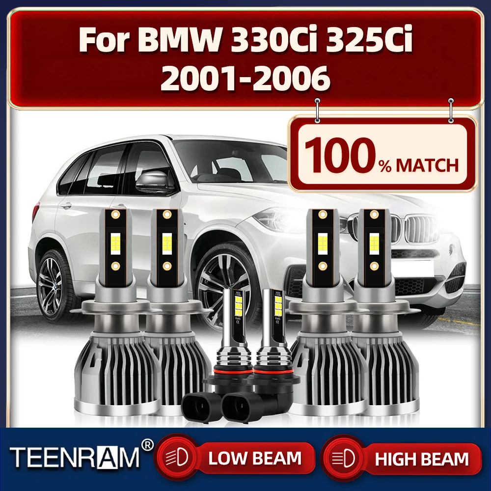 

H7 LED Headlight Bulbs 360W Canbus No Error Auto Headlamps 12V Fog Lights For BMW 330Ci 325Ci 2001 2002 2003 2004 2005 2006