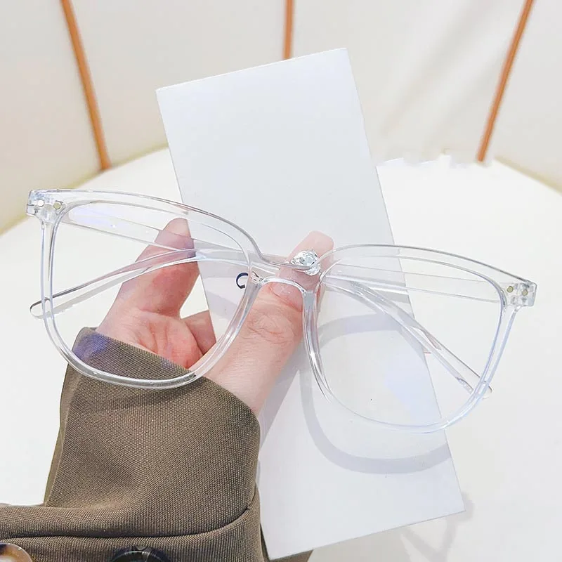 نظارات طبية بإطار شفاف أنيق للنساء والرجال مضادة للضوء الأزرق مربعة مخصصة نظارات بصرية #4