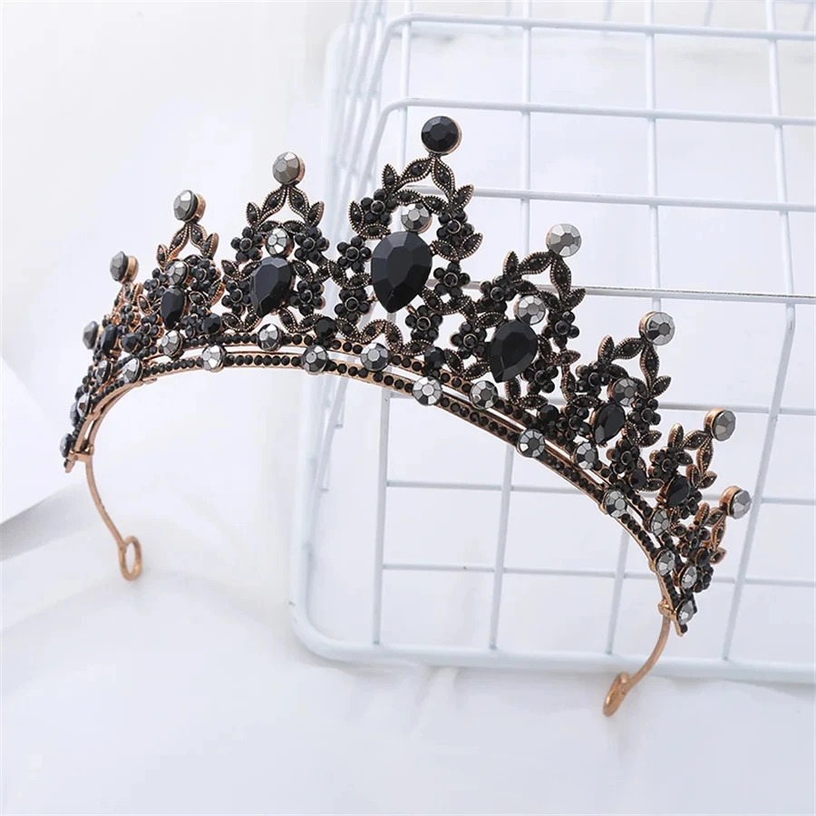 Tiara para el pelo de boda, corona nupcial de cristal, diadema de Color plateado, velo, tocado de boda, joyería para la cabeza, nueva moda