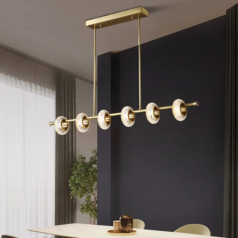 Postmodern minimalist living room chandelier light luxury crystal European designer dining room