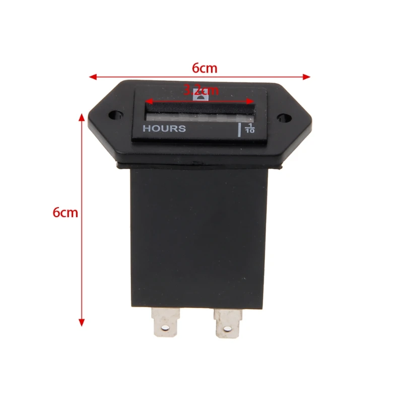 

U1JF Universal Mechanical Hour Meter DC10V-80V Timer Gauge for Boat Motorcycle Boat