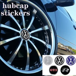 Autocollants de moyeu de roue en alliage de carbone avec logo d'insigne de style de voiture, capuchons centraux, Volkswagen Golf 4 Motion GTI Polo, 56mm, 60mm, 65mm, 4 pièces