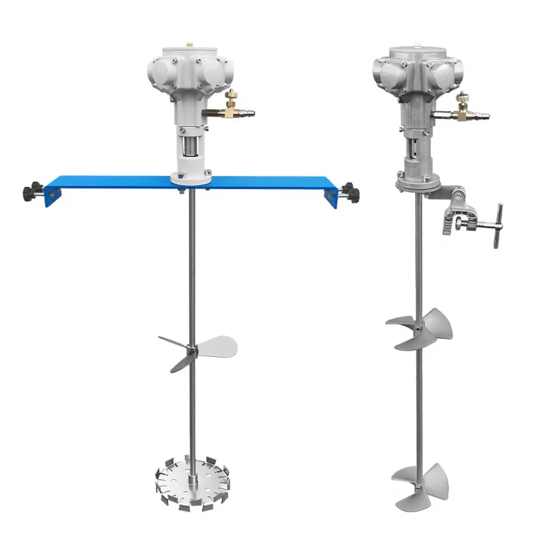 

Pneumatic mixer 50 gallons high power industrial chemical horizontal plate clip type cement coating paint ton barrel mixer 100