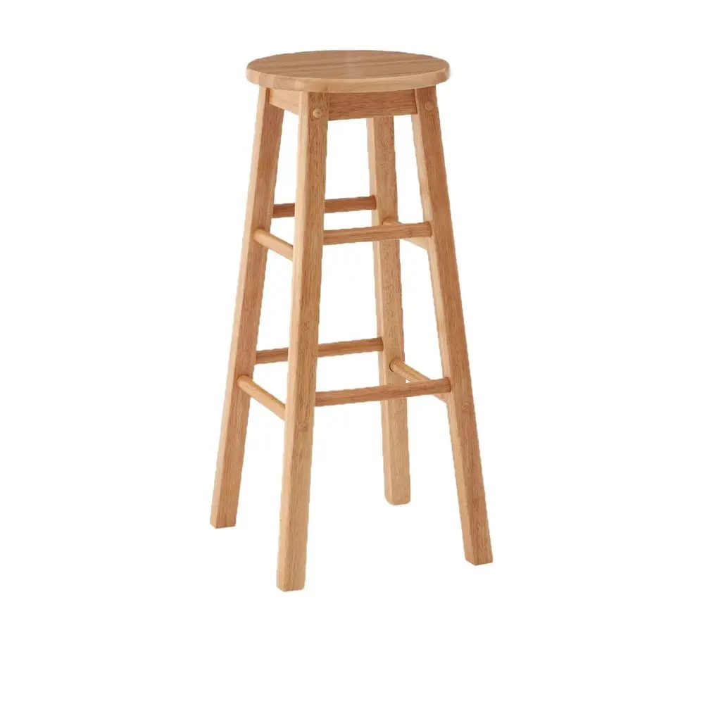 Housewares Tropical Hevea Bar Stool, Wood, Natural, 74 X 35 Cm