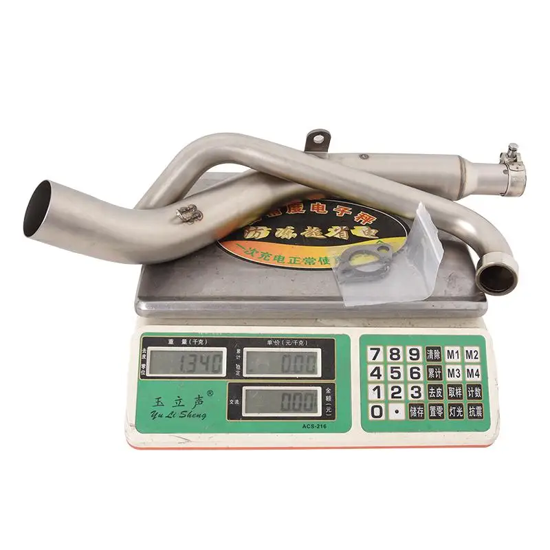 Full Exhaust System For Zontes ZT125 U1 ZT125 G1 21-25 Motorocycle Escape Muffler Header Mid Link Pipe Slip On Without DB Killer