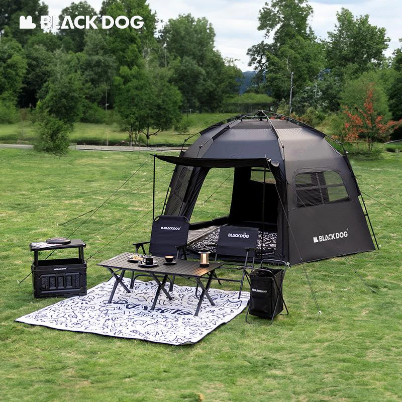 Naturehike Blackdog Dome Tent One-touch Tent Automatic Hexagonal Outdoor Camping Quick Open Dock Sunscreen Shelter Waterproof