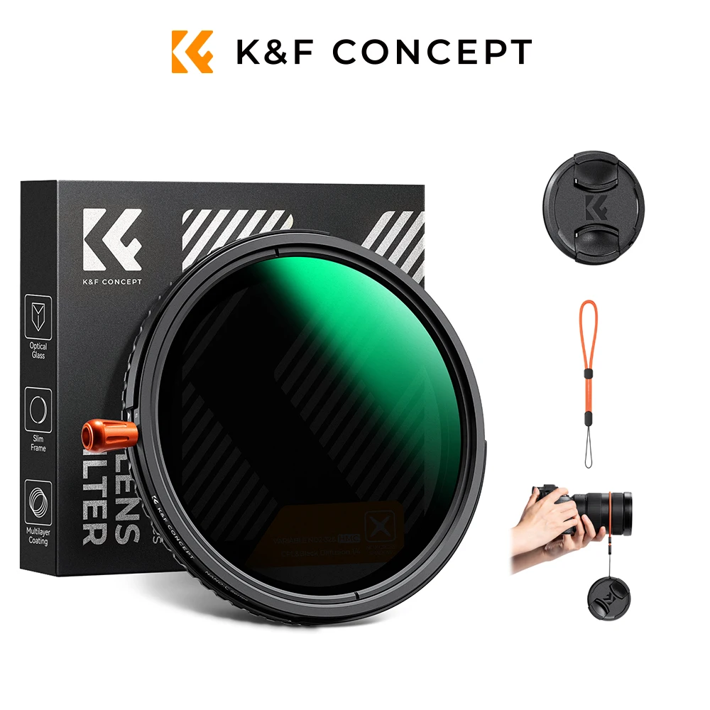 Фильтр K&F CONCEPT Variable ND2-32 + CPL + Black Mist Diffusion 1/4 3-в-1 (Nano-C) 37/49/52/55/58/62/67/72/77/82 мм с защитой объектива