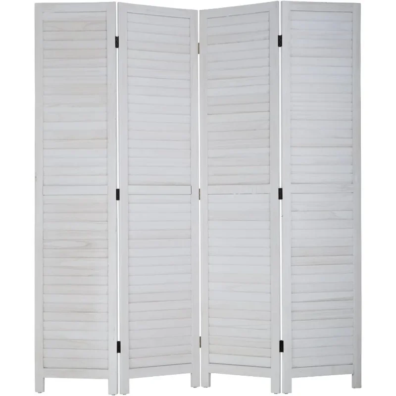 

Room Divider Partition 4 Panel Privacy Screen Folding Screen Wood Frame Screen for Home Office Bedroom