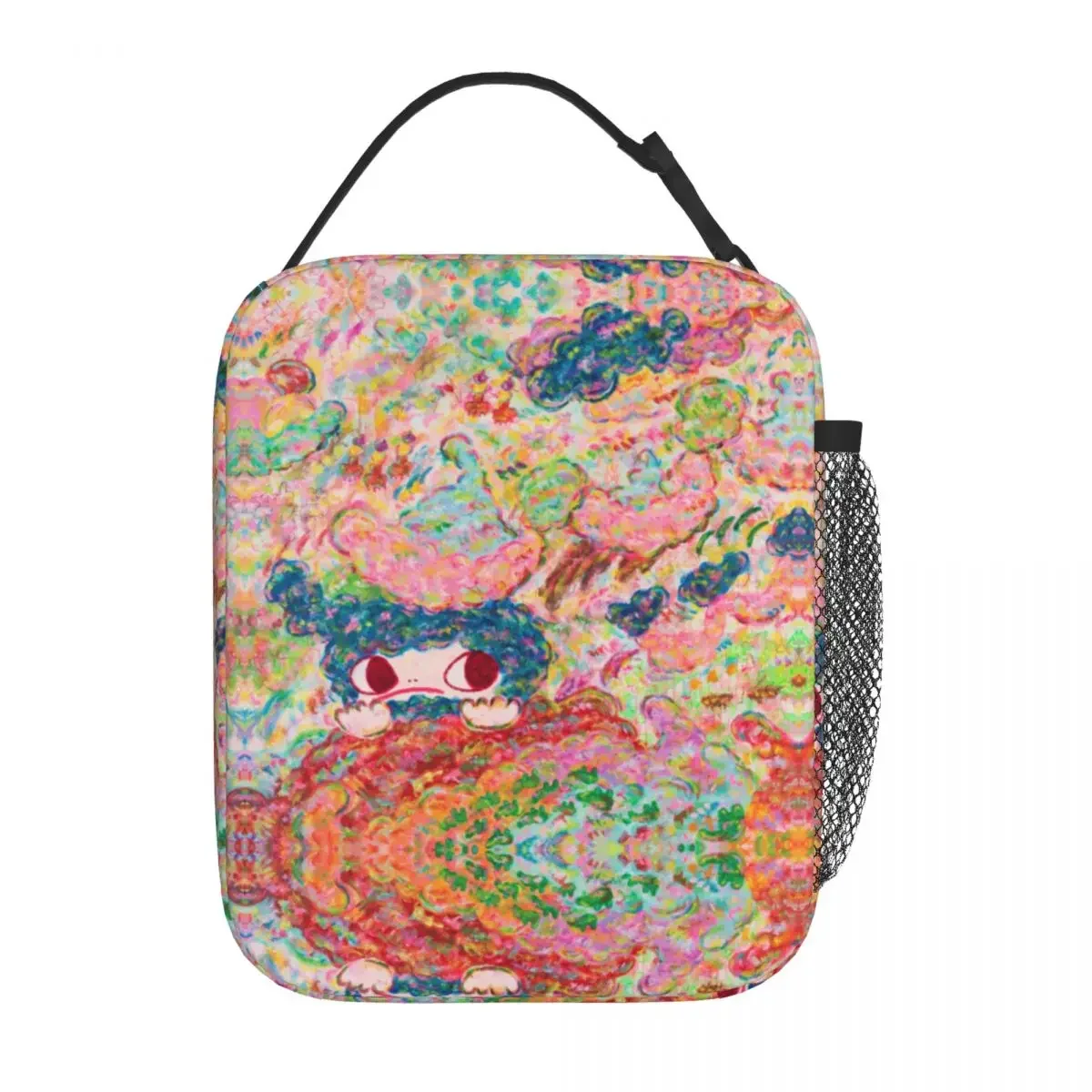 Funny Graffiti Lunch Bag For Unisex Yoshitomos Manga Lunch Box Casual School Cooler Bag Portable Insulated Thermal Tote Handbags