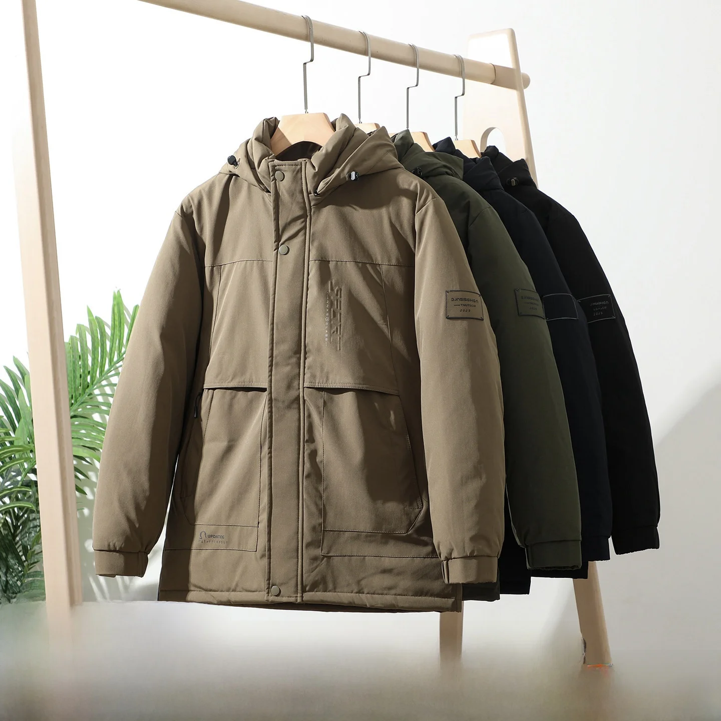 

Теплая мужская хлопковая куртка для активного отдыха, водонепроницаемая, молодежная, модная, с длинными рукавами, с капюшоном, повседневная, в стиле Cleanfit, зимнее пальто для южных регионов