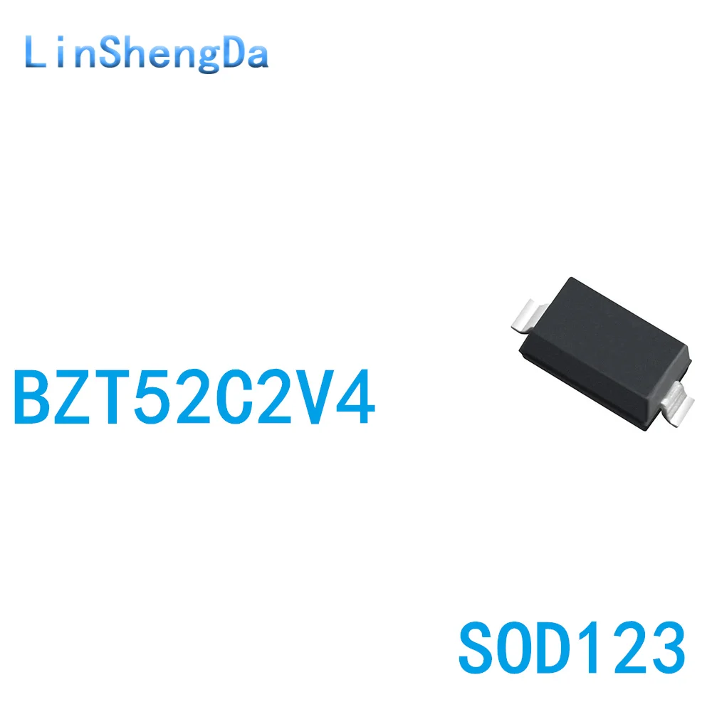 

SMD диод регулятора напряжения BZT52C2V4 2,4 В SOD123 1206 WX (установка 3K)