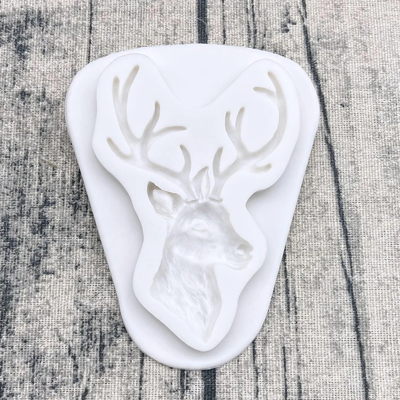 Reindeer Nut Fruit Wreath Christmas Silicone Sugarcraft Mold Resin Tools Cupcake Baking Mould Fondant Cake Decorating Tools