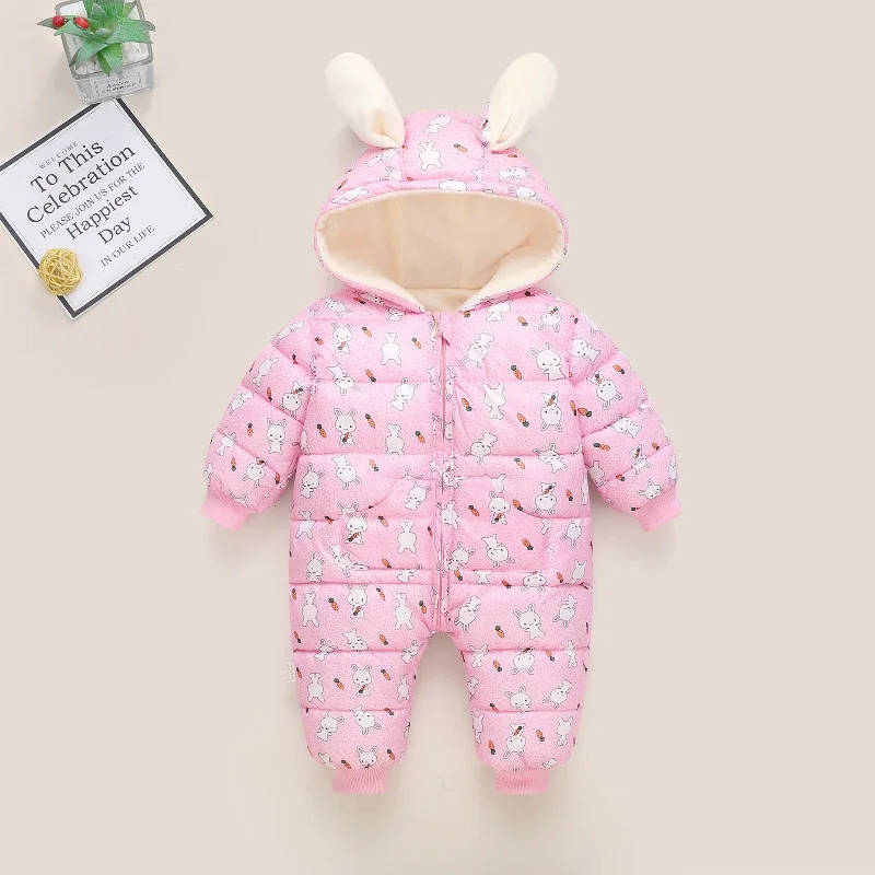 Babys Down Cotton Jumpsuit Baby Winter Clothing Thick Fleece for Warmth Climbing Baby Boy Clothes Newborn Baby Clothes Conjuntos