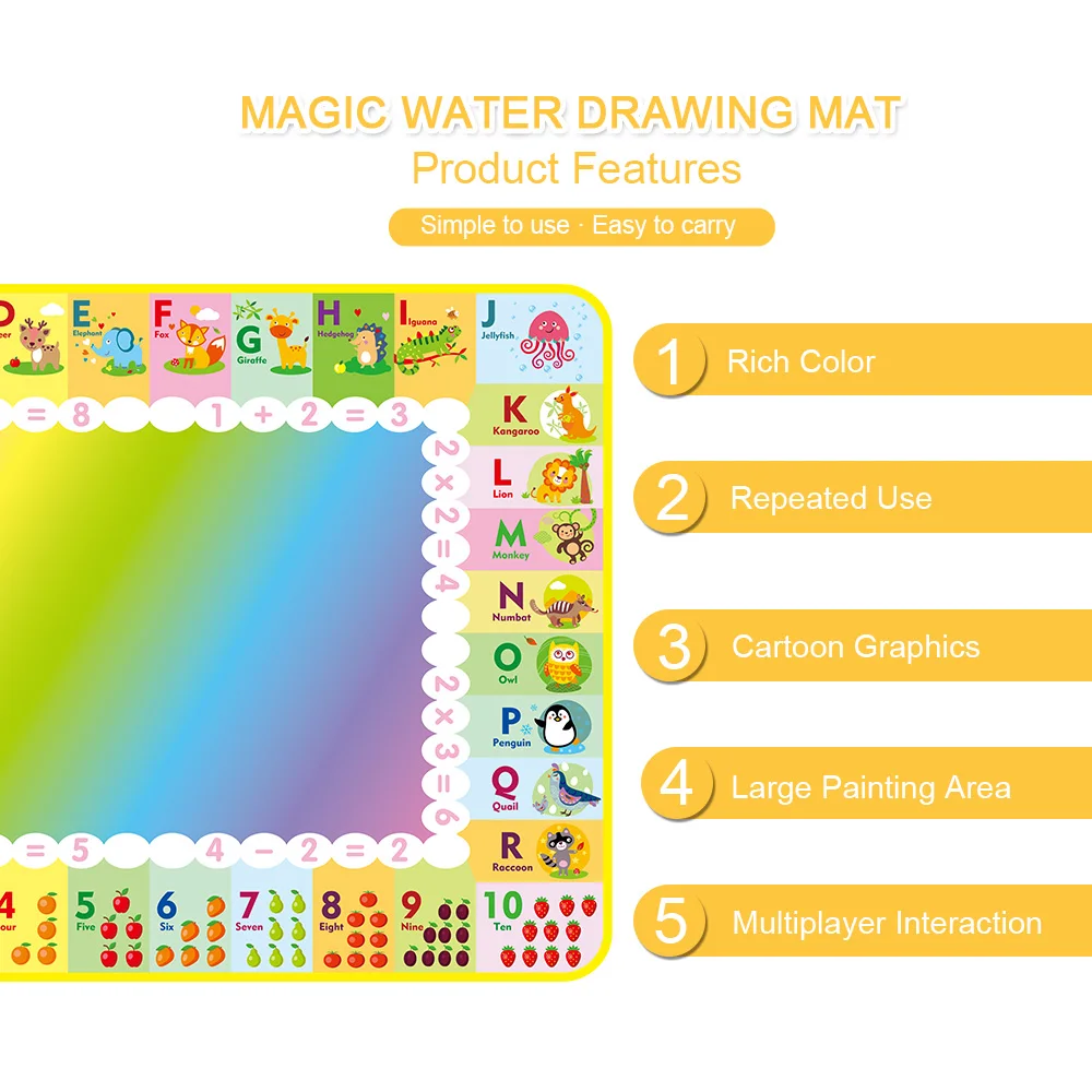 Magische watertekenmat Kleurmat Doodle Mat met magische pennen Montessori Speelgoed Schilderbord Educatief speelgoed voor kinderen Geschenken
