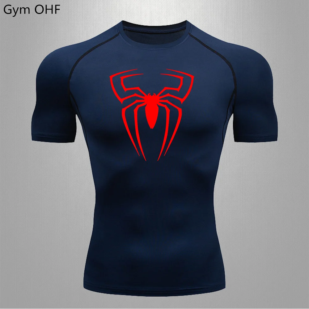 Rashguard Super T-Shirt Heren Korte Mouw Compressie Strak Shirt Fitness Gym Sport Hardlopen Heren Trainingspak Held Truien 2099