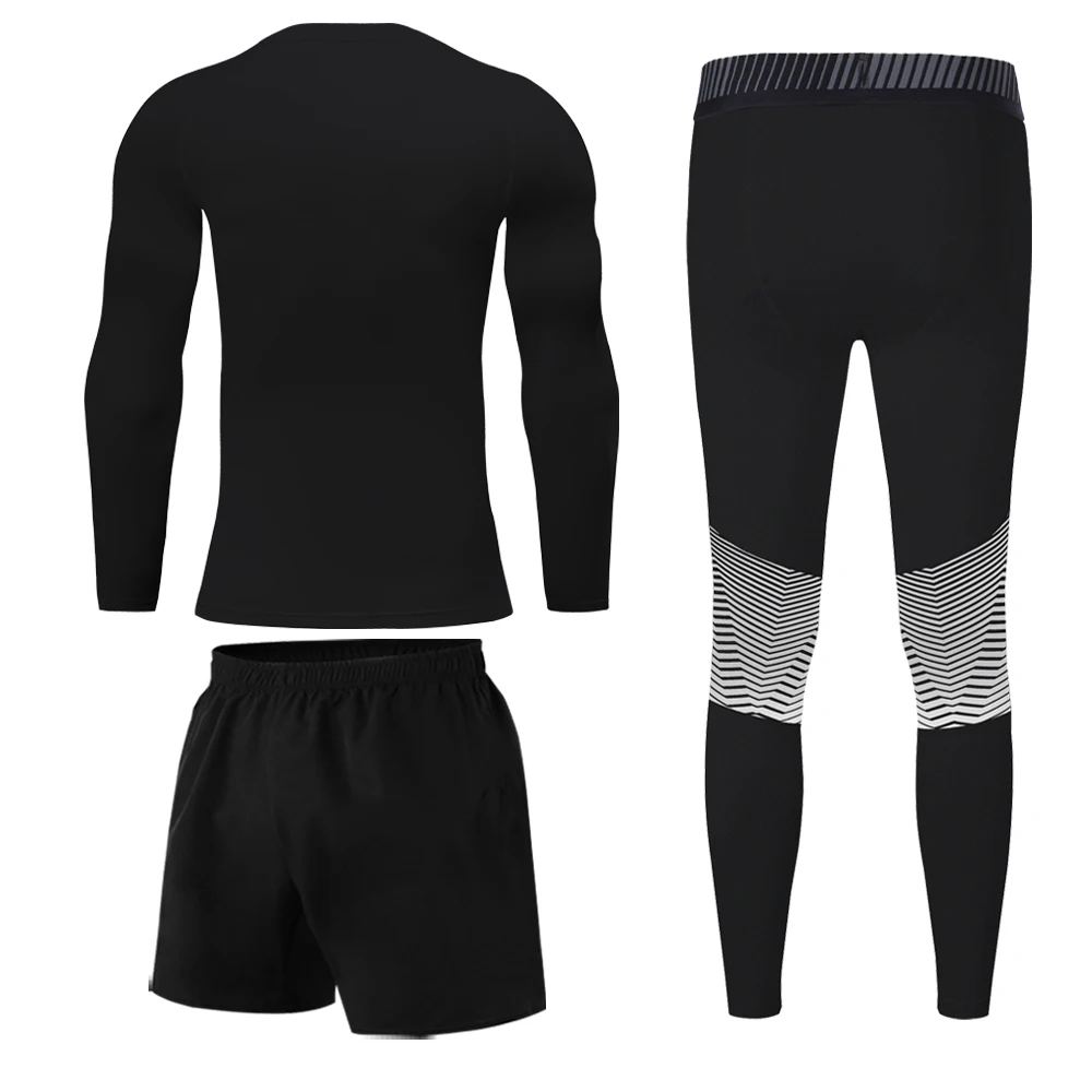 Compression Set Thermal Underpants Leggings Shirt Men's Clothing Winter First Layer Long Johns Black Track Suit Kids Sportswear