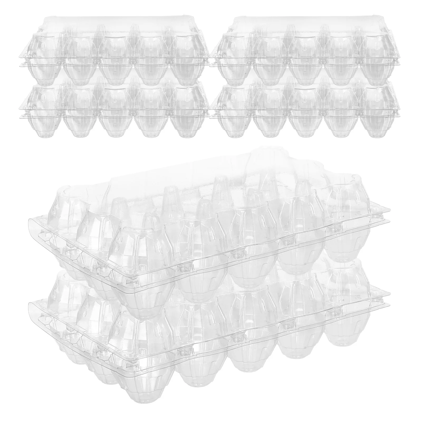 

6 Pcs Egg Tray Plastic Holder for Refrigerator Carton Box Package Pvc Cartons Reusable Storage