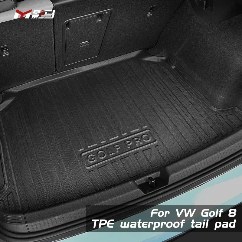 Car Trunk Mat TPE Interior Accessories Rear Cargo Boot Liner Cover Carpet Protective Pads For VW golf8 mk8 GTI R-Line 2021 2022