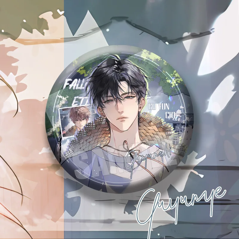 Novel Falling Into The Polar Night Peripheral Badges 58mm Wen Ran Gu Yunchi Brooch Pin Cosplay Accessory for Backpacks Clothes