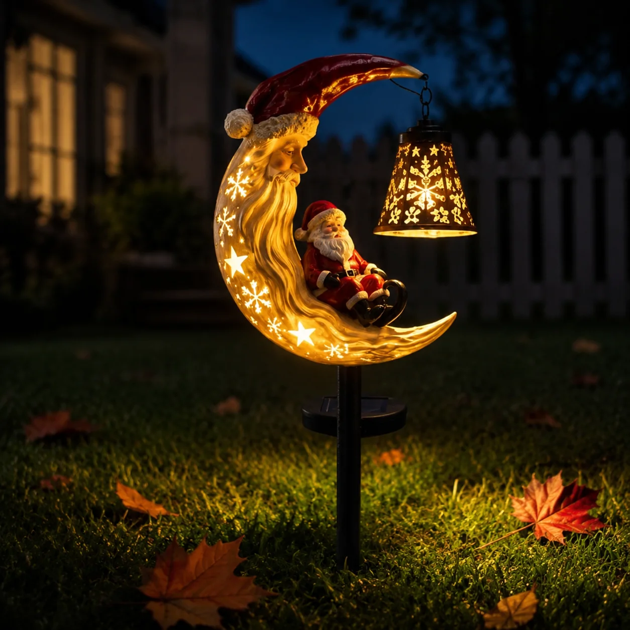 1 Pack Solar Garden Lights Waterproof Black Cat Pumpkin Stake Lamp for Halloween Yard Lawn Autumn Outdoor Decoration Durable