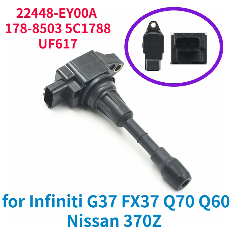 

Car Ignition Coil for Infiniti G37 FX37 Q70 Q60 Nissan 370Z 22448-EY00A 178-8503 5C1788 UF617 Ignition System Ignite Systems