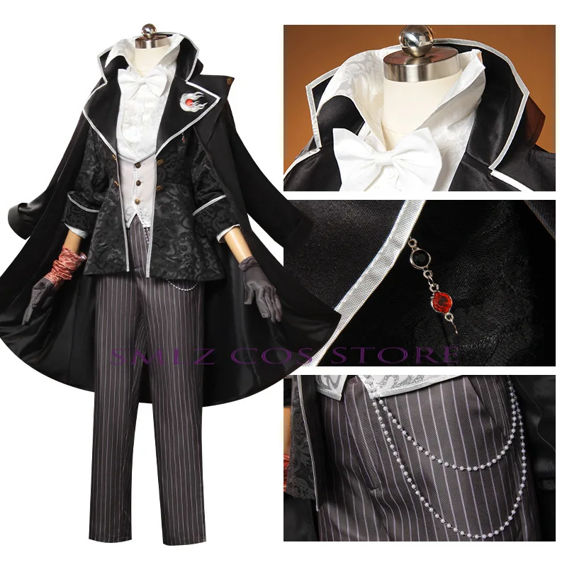 Game Identity V Frederick Kreiburg Costume Cosplay Parrucca del compositore Il dimenticato George Abito uniforme Halloween Party Outfit per uomo