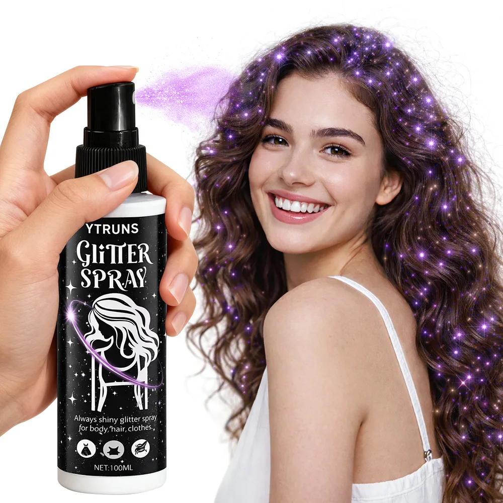 Spray Corporal con Brillo en 5 Colores para Cabello, Rostro y Cuerpo, Brillo Iluminador, Larga Duración, Maquillaje para Festivales, Fiestas, Clubes y Escenarios
